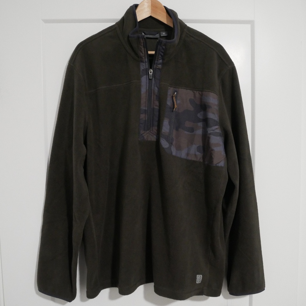 Free Country Mens Quarter-Zip MicroFleece Pullover NWT~